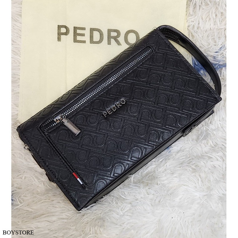 BRSITE VAULT Tas Tangan/Handbag PEDRO Kulit Sapi Pria & Wanita Impor Terbaru