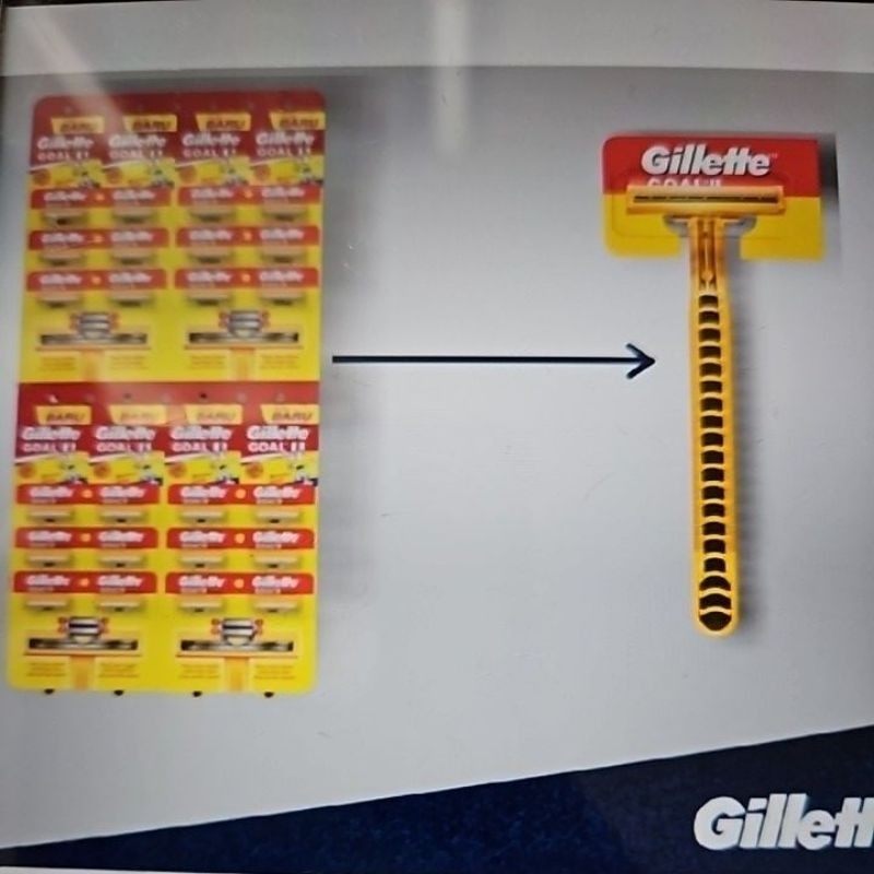 GILLETTE GOAL SILET ALAT CUKUR KUNING // HARGA PER 2pc- ABH