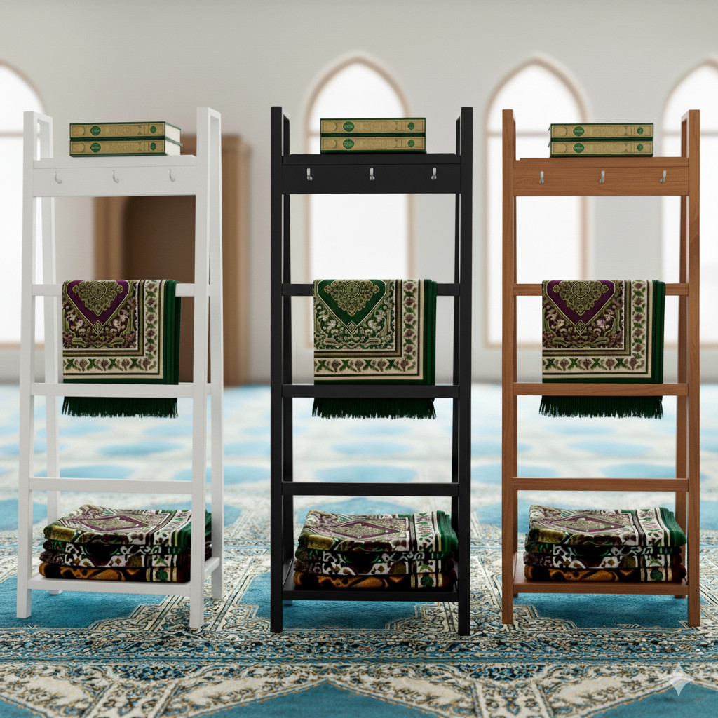 RAK MUKENAH AESTETIC WARNA BARU MODEL BARU Rak Mukena Minimalis - Tempat Mukena dan Sajadah - Rak Pe