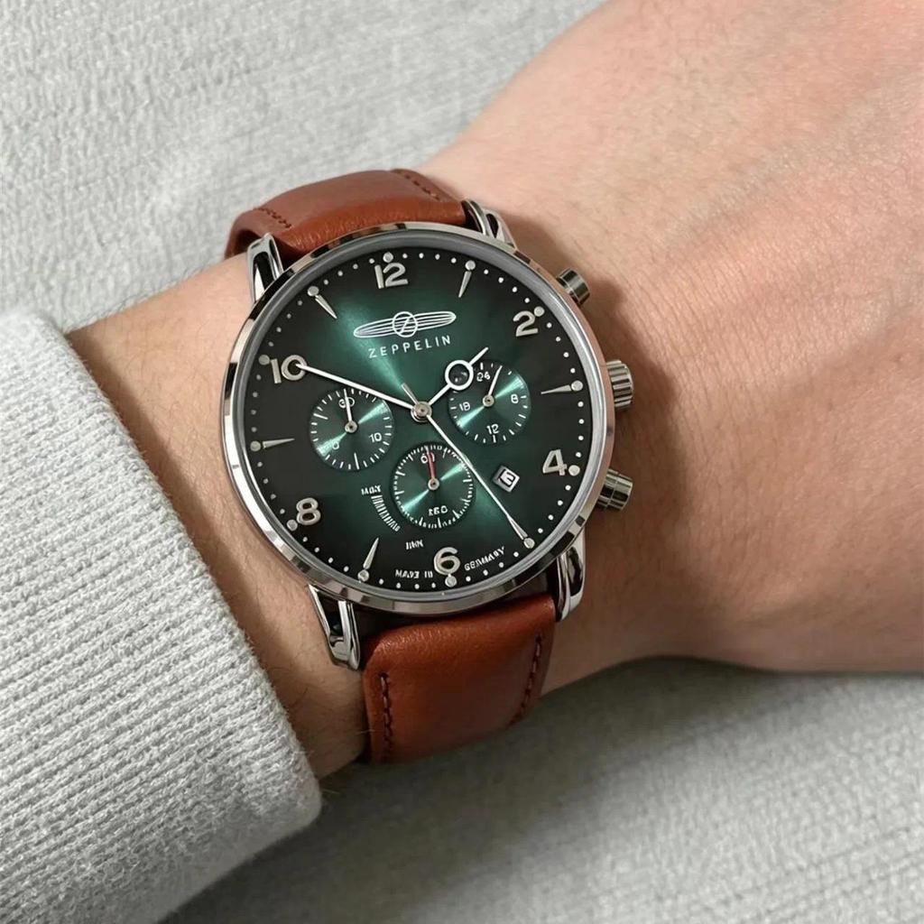 New Fashion Zeppelin Hindenburg Series Quartz Watch Retro Leisure Business Watch Multi Functional Lu