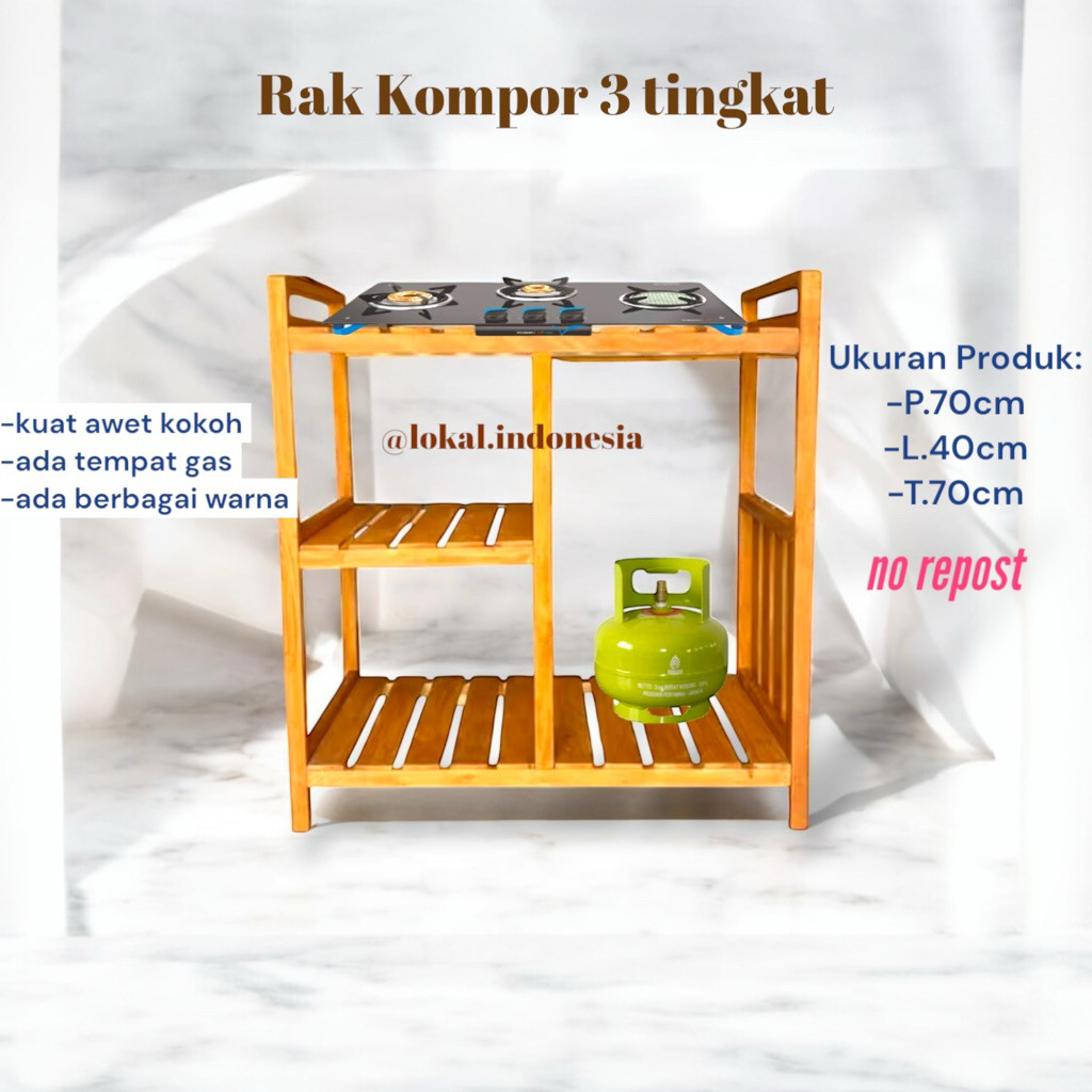 RAK KOMPOR 2 TUNGKU / RAK KOMBINASI / RAK AESTETIK Meja Kompor Kombinasi Rak Galon Meja Serbaguna Mu