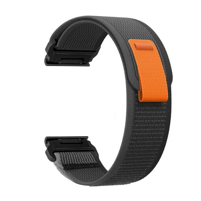 Strap Kanvas Nylon for Garmin Fenix 7 / 6 / 5  - Tali jam Quick Fit - BLACK GRAY