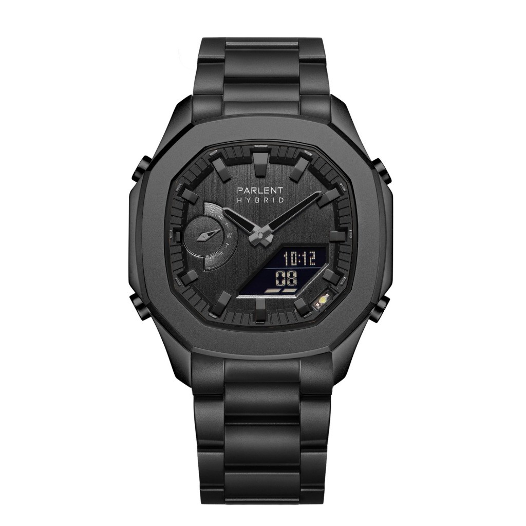Parlent Gallant Hybrid Steel - Jam Tangan Pria 42mm, Japan Quartz Movement, Waterproof 5ATM (50M), S
