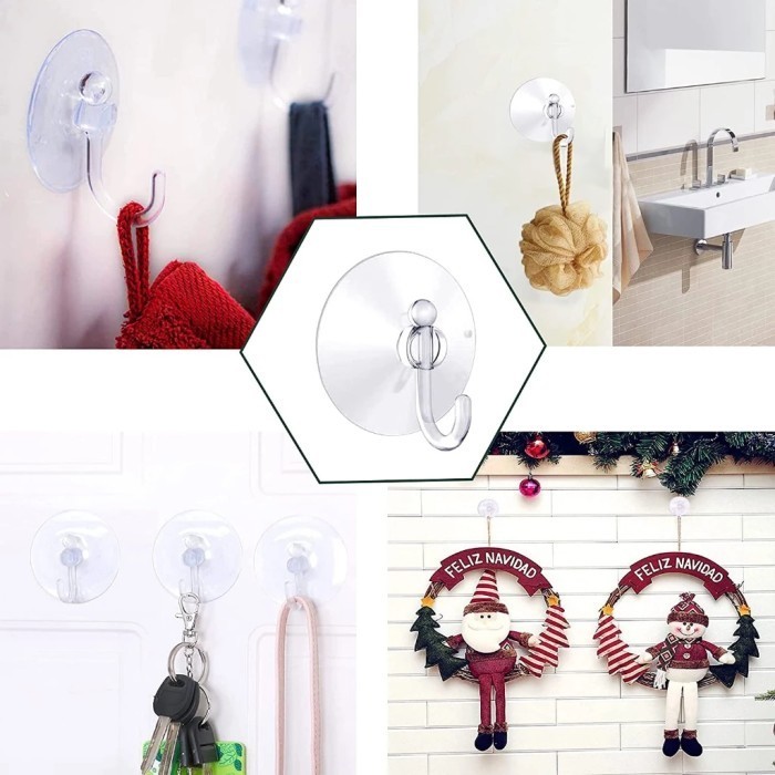 GROSIR Silicon Koop Kop Kaca Alat Tempel Hook Suction Cup Silikon Dinding Kulkas Cermin Kaca Aquariu