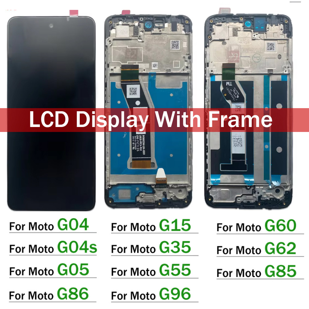 LCD For Motorola Moto G04 G04s G05 G15 G35 G55 G60 G62 G85 G86 G96 LCD splay Tou Screen giziter Asse