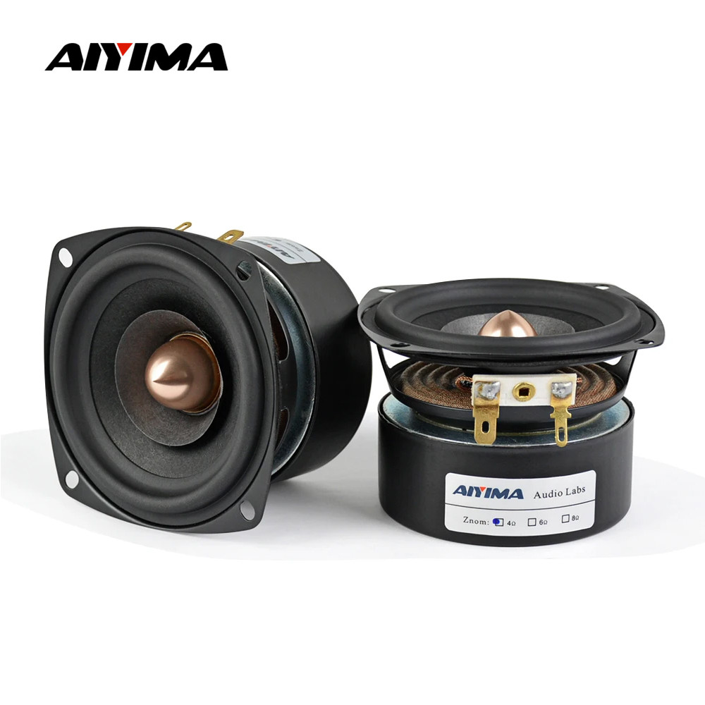 AIYIMA 2Pcs 3 Inch 4 Ohm 8 Ohm 15W Auo Speaker Full Range Sound Speaker HIFI Bullet Treble Midrange 