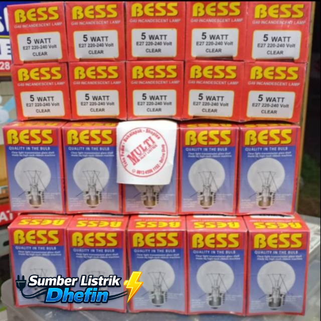 Bolam 5w kecil E27 lampu pijar clasic pijar 5W bess / Supermax lampu bohlam