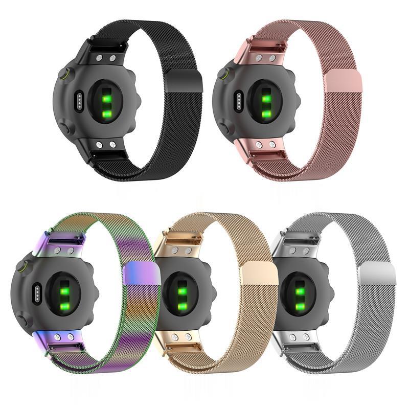 Magnetic Sport Loop Strap For Garmin Forerunner 45 45S Smart watch Metal Watch band Belt For Forerun