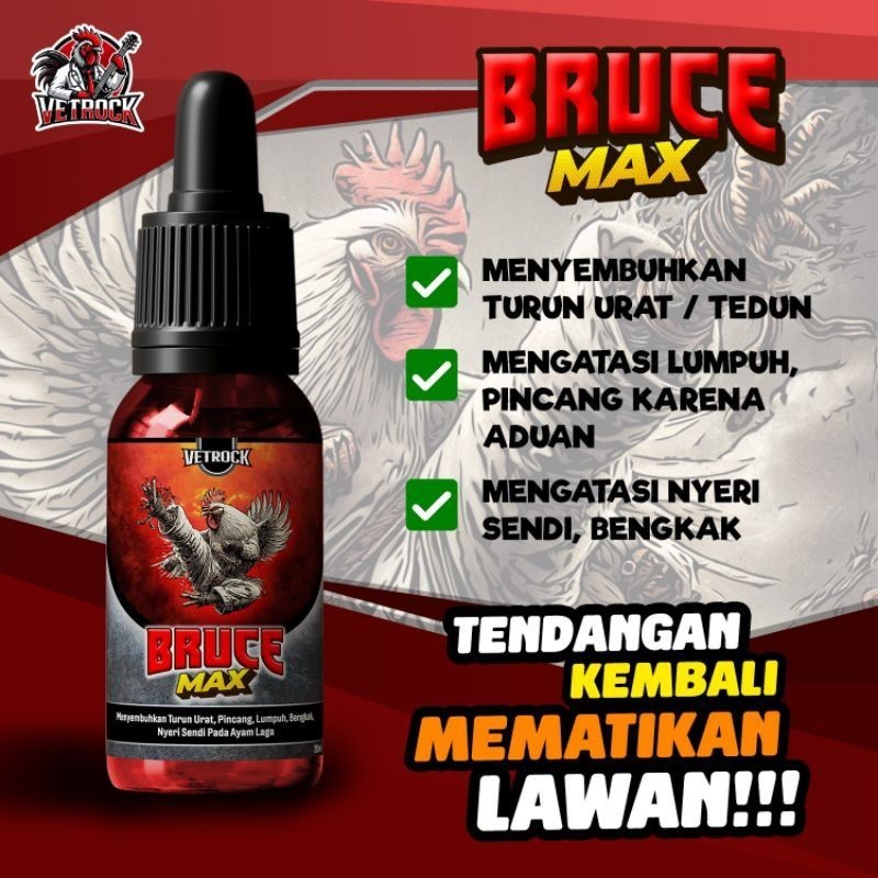 BRUCE MAX OBAT AMPUH MENGATASI TURUN URAT DAN CEDERA KAKI AYAM