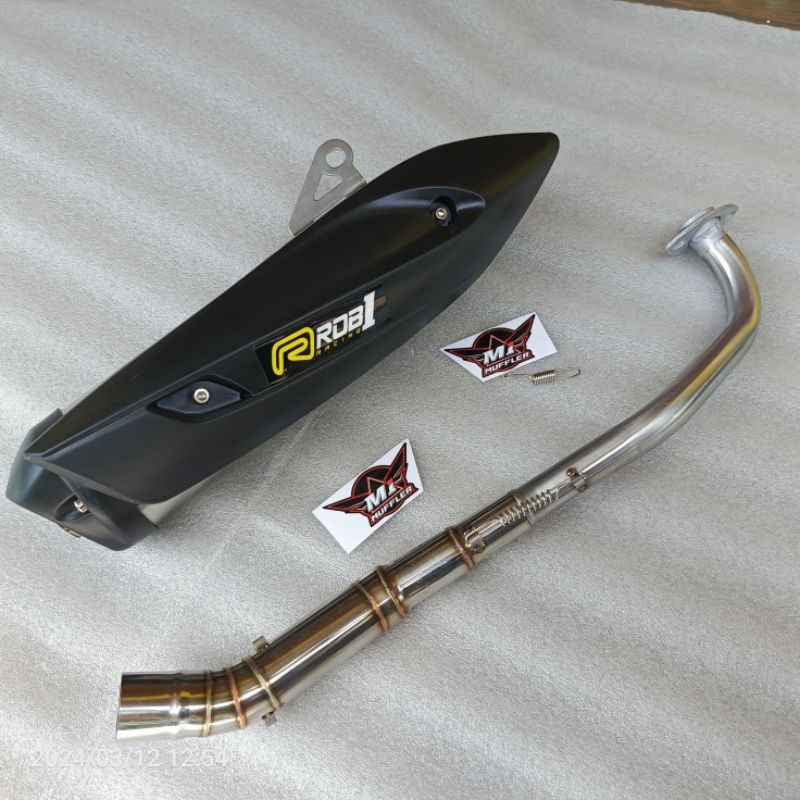 BASS ADEM Knalpot ROB1 inlet 38mm Nmax Aerox Pcx Lexi VarioBASS ADEM Knalpot ROB1 inlet 38mm Nmax Ae