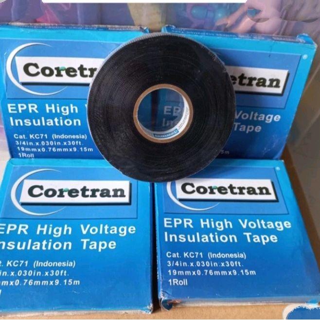Coretran EPR High Voltage Insulation Tape KC71 & Cotran KC63 Sealing Set Isolasi Rubber Tape 19mm x 