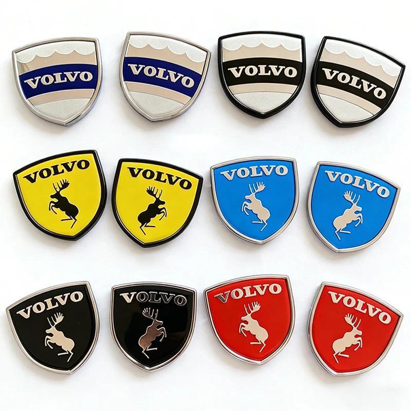 2PCS 3D Stereo Moose Logo Shield Badge Car Body Trunk Sticker for Volvo V50 S60 XC60 S40 XC40 XC90 V