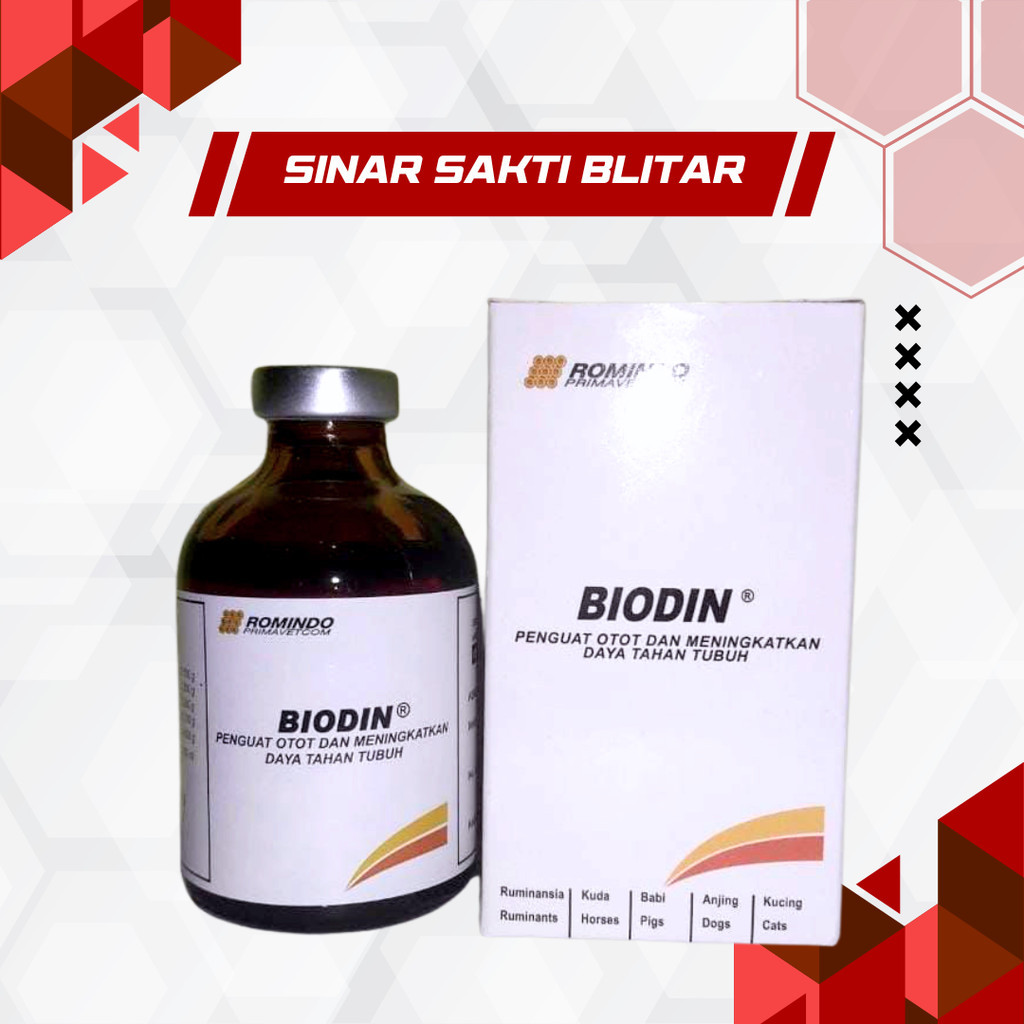 BIODIN 100 ML INJEKSI ATP INTRAMUSKULAR UNTUK HEWAN BESAR