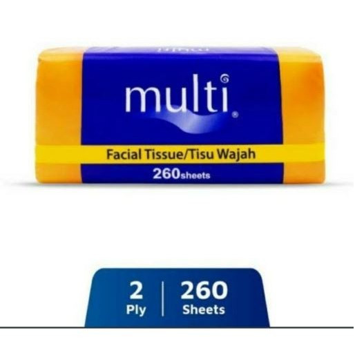 Tisu Tessa Multi 260 Sheets 2 Ply MP01 sheet / Facial Tissue 260s 2ply / Tisu wajah 260 sheet--