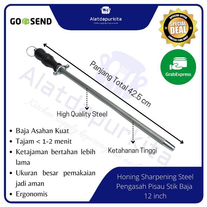 Diskon Harga Murah Pengasah Pisau Asahan Stik Besi Honing Bar Sharpening Steel