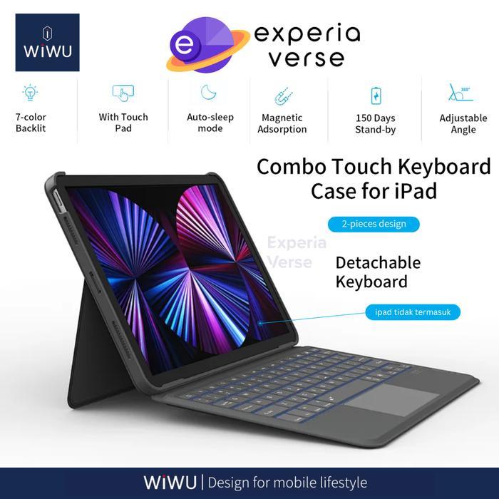 WiWU Combo Touch Detachable Keyboard Case with Trackpad untuk iPad 7th/8th/9th gen, iPad Air, iPad P