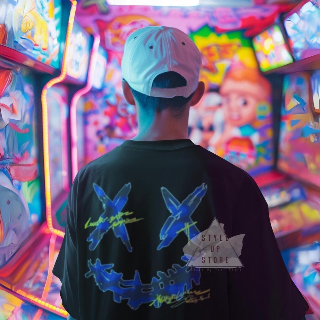 [ STYLEUPSTORE ] RIC Ricky Is Clown Tshirt Oversize - Blue Camouflage