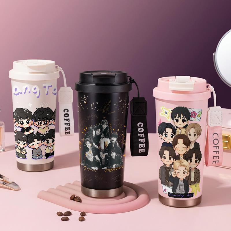 Tumbler K-Pop BTS Bangtan Boys Botol Minum Aesthetic Stainless Steel Tumblr Viral CUP 500 ML Termos 