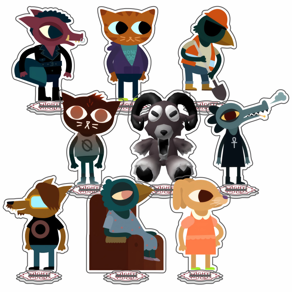 Night in the Woods Acrylic Stand 10cm Model Figure Desktop Decorations Ornament Gift For Fans Keyain