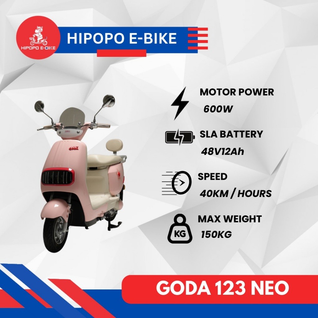 GODA GD123 GD 123 NEO Sepeda Listrik 600 Watt  | Garansi Resmi GD166 GD270 Venus