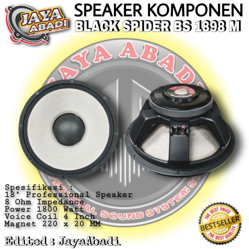 Speaker Komponen BLACK SPIDER BS 1898 MK II