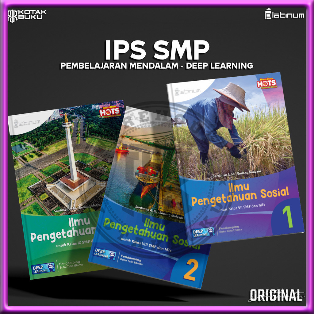 [ TS ] Buku IPS Kelas 7 8 9 SMP Deep Learning / IPS SMP / Platinum