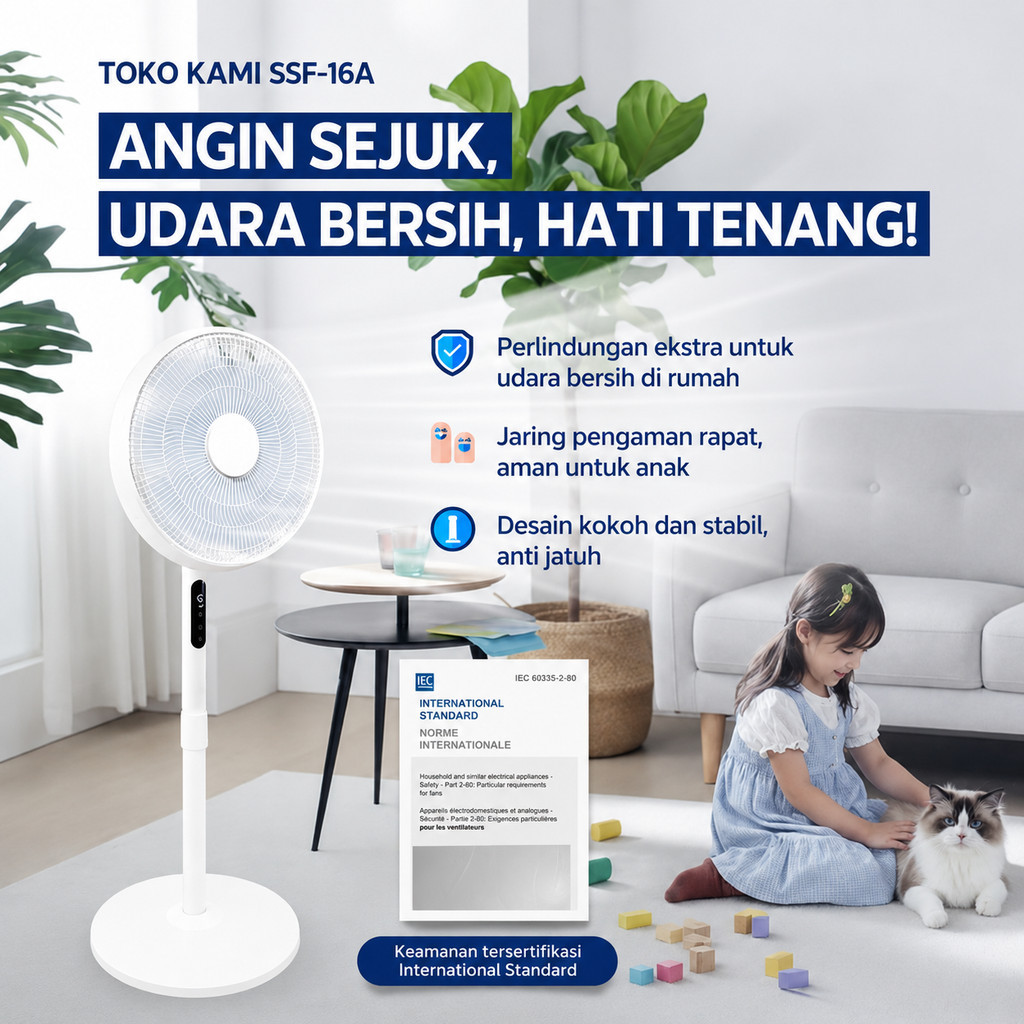 COD Kipas Angin Advance kipas angin kipas berdiri/Stand Fan16inch kipas angin berdiri