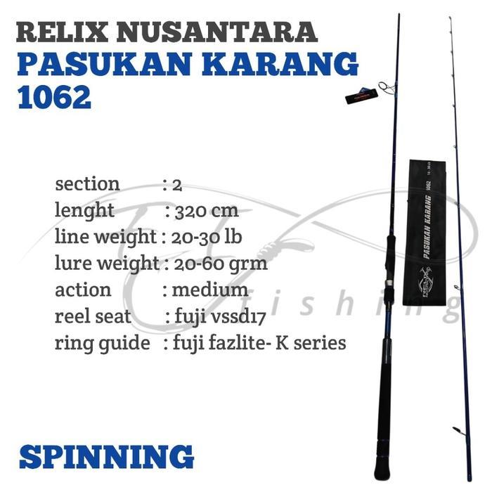 Joran Pancing Relix Nusantara PASUKAN KARANG 1062 10-30lb / 20-40lb - 10-30 LB