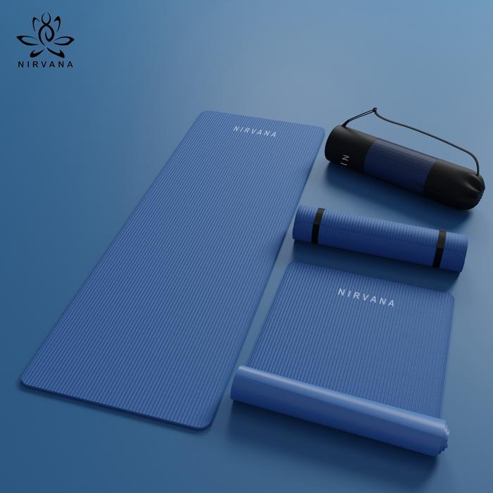 Nirvana Yoga Mat Play Mat 10mm Matras Olahraga - BLUE