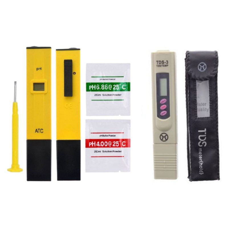 Alat Ukur pH Air Digital Paket pH Meter dan TDS Meter Cek Air Minum Aquarium Kolam Akurat Presisi