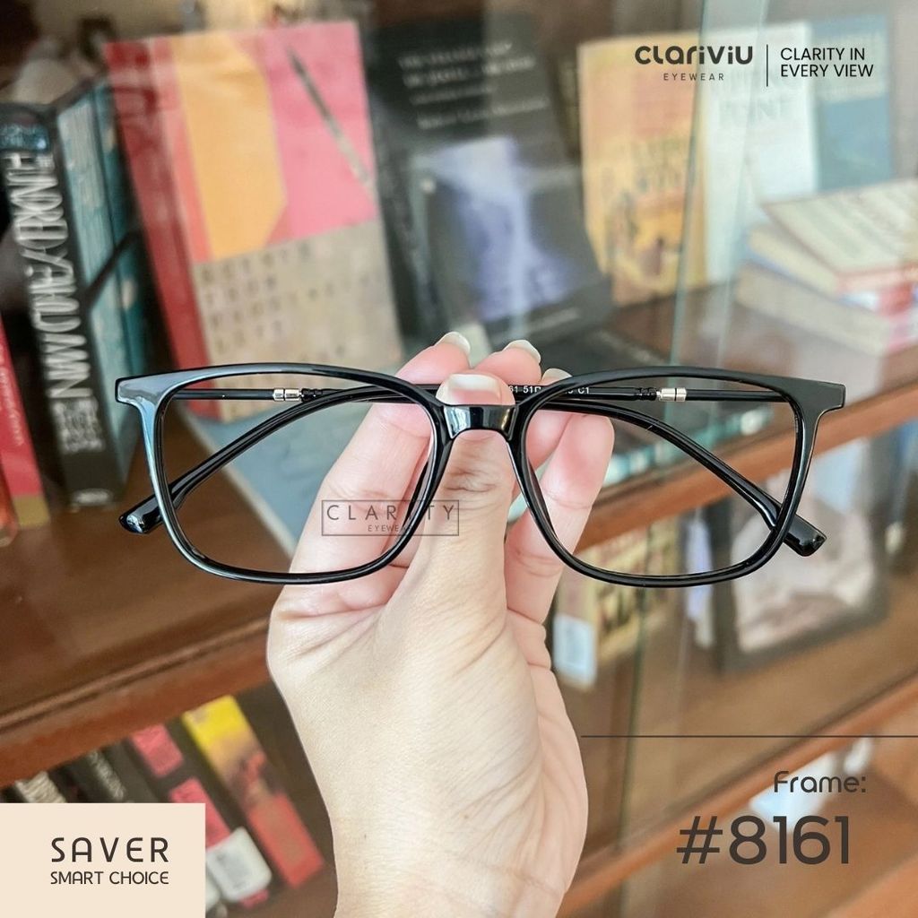 CLARIVIU #8161 Frame Kacamata Pria/Wanita Fashion Persegi