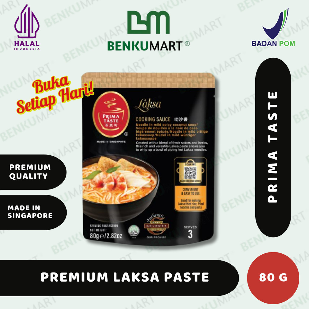 Prima Taste Laksa Paste (80 gr) | Pasta Laksa Singapore 80 gram - LAKSA