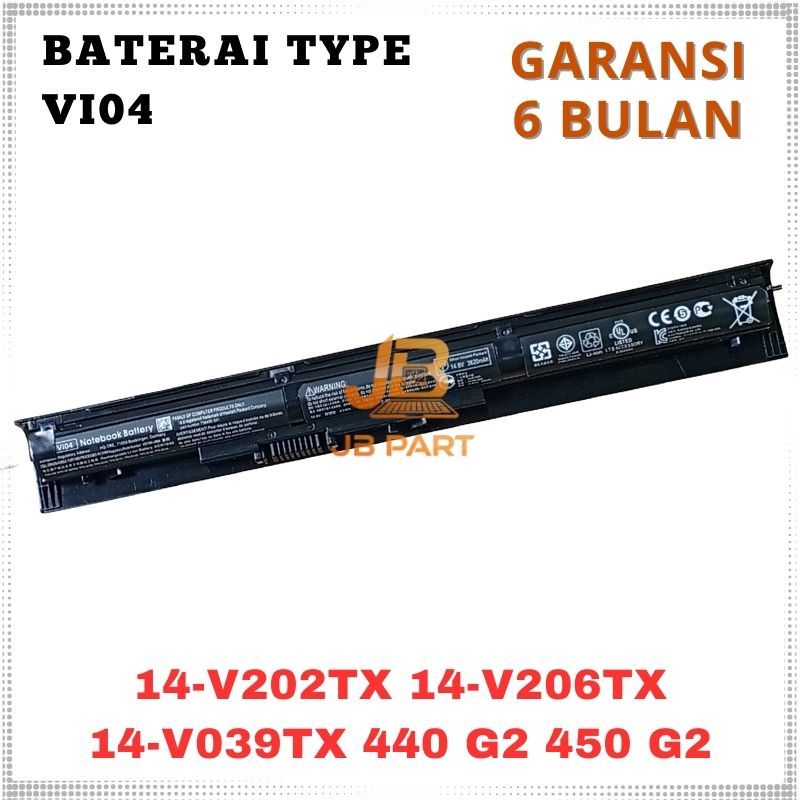 Baterai HP Pavilion 14-V202TX 14-v205TX 14-V206TX 14-V039TX VI04 -JBPART