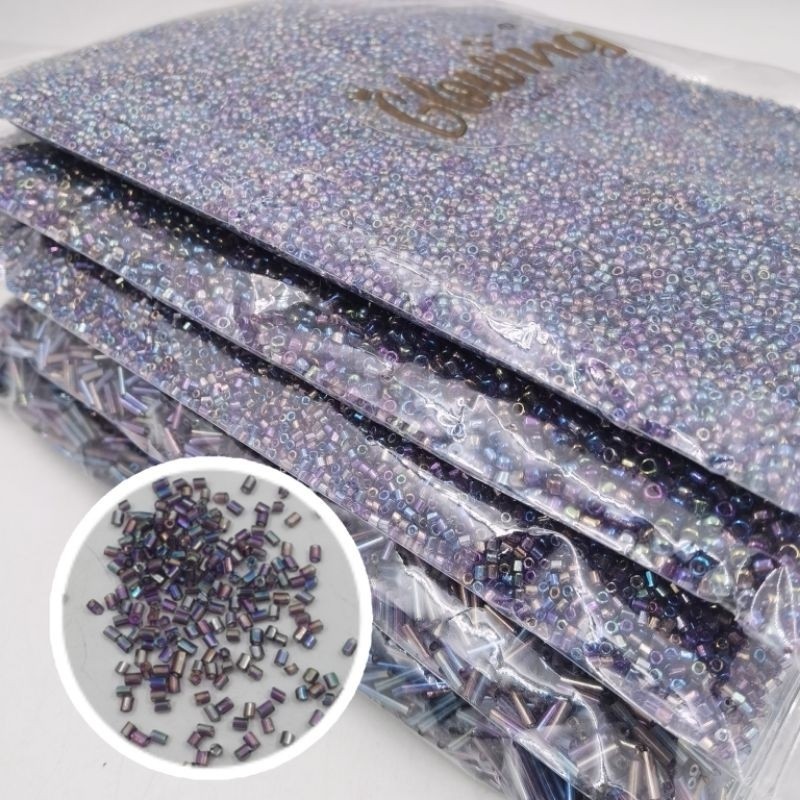 ( PER PON ) PAYET MONTE WARNA COLA # 541 MOTE PAYET JEPANG Seri Warna UNGU NAVY ( Payet Pasir, Bambu