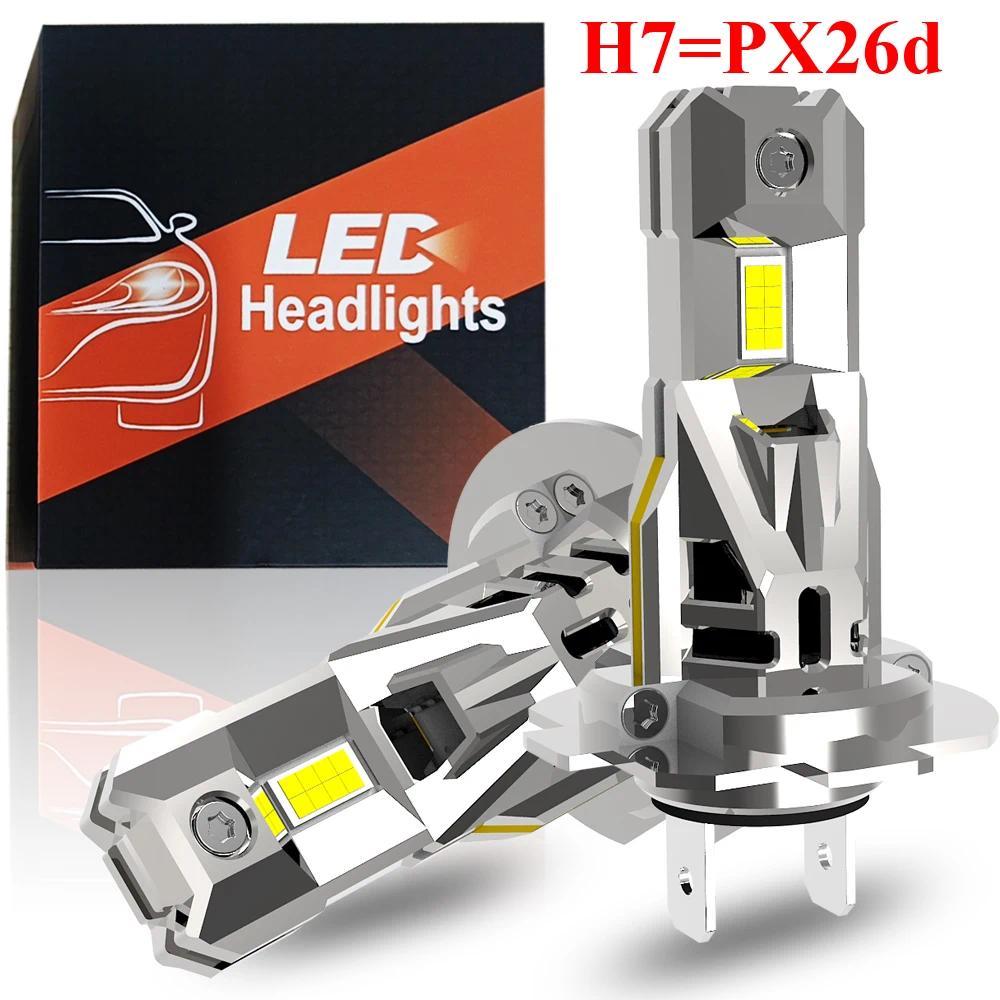 2PCS High Power H7 Led Headlight Canbus PX26D H18 Car Bulb 6000K White Light Moto Diode Lamp 12v 55w