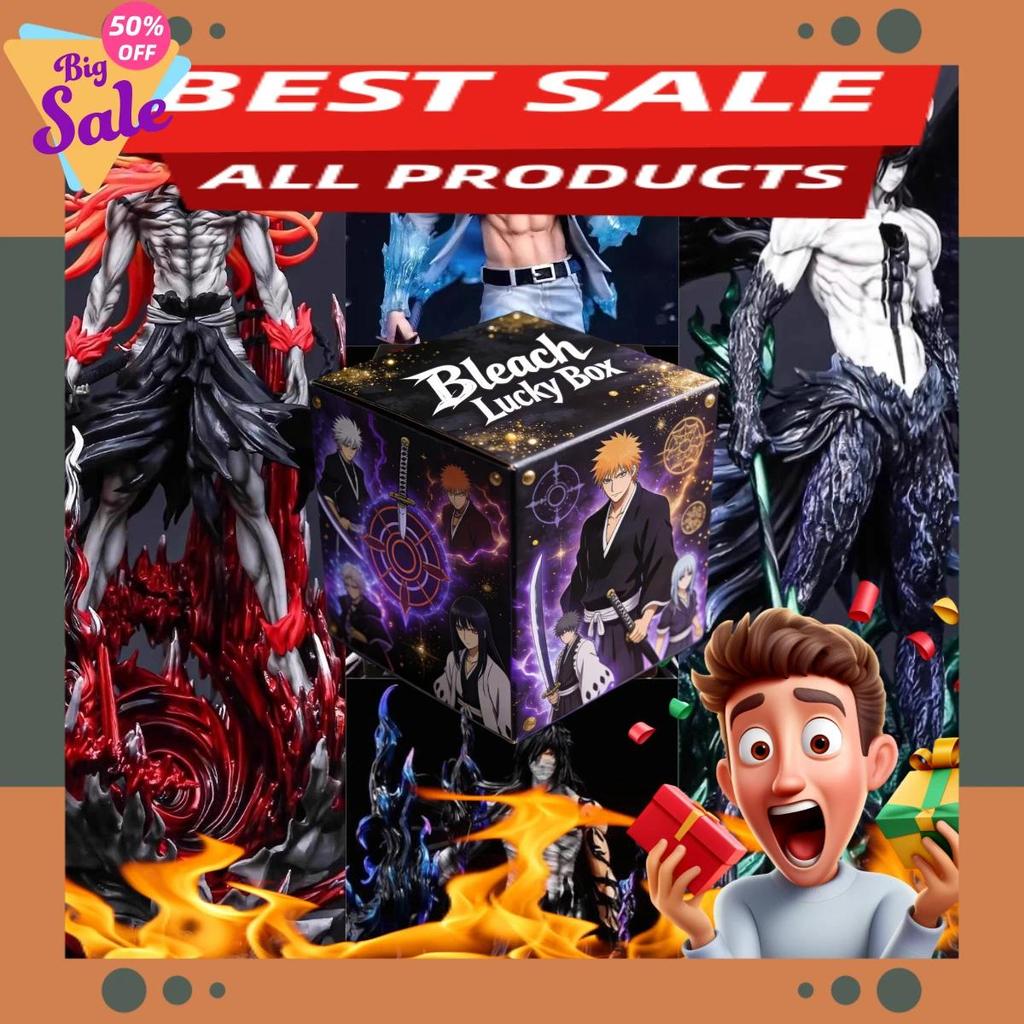 Bleach Lucky Box Anime Figure Blind Box Kurosaki Ichigo Aizen Rukia Action Figure Desktop Decoration