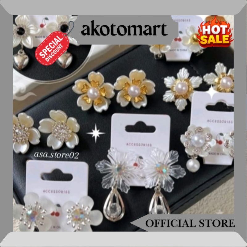 Anting klip Tanpa Tindik/Anting Jepit Hijab JM