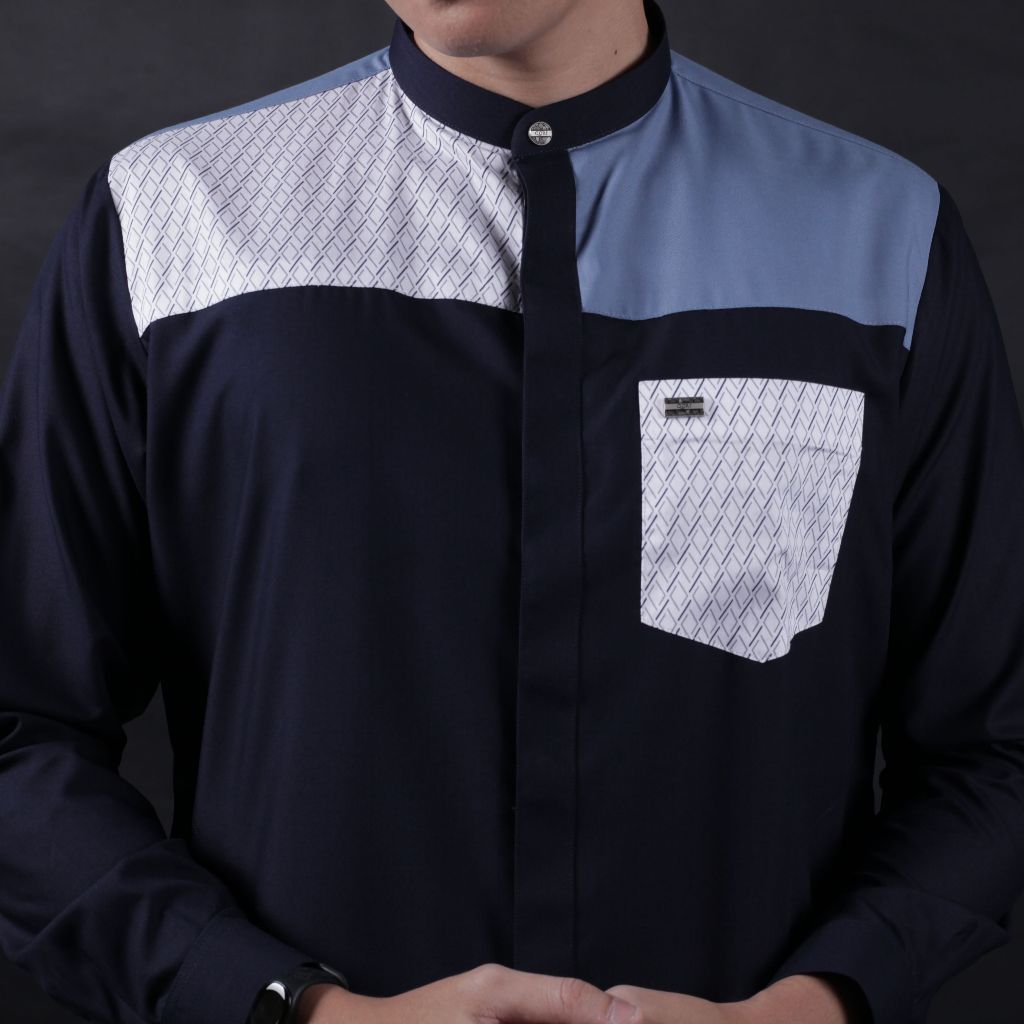 Qori Apparel Premium  Size - L  Koko  Pria Lengan Panjang Manset