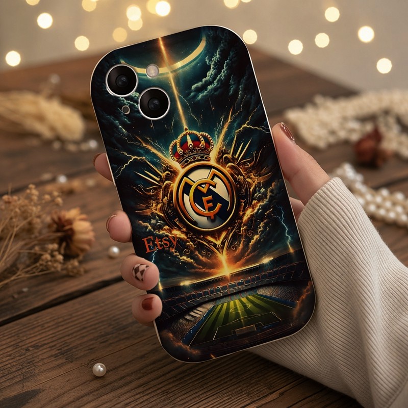 Casing Cocok Simbol Real Madrid Dengan Stadion Untuk OPPO A38 A78 A15-17 A3S A9 A53-58 A7 A74 A36 F1