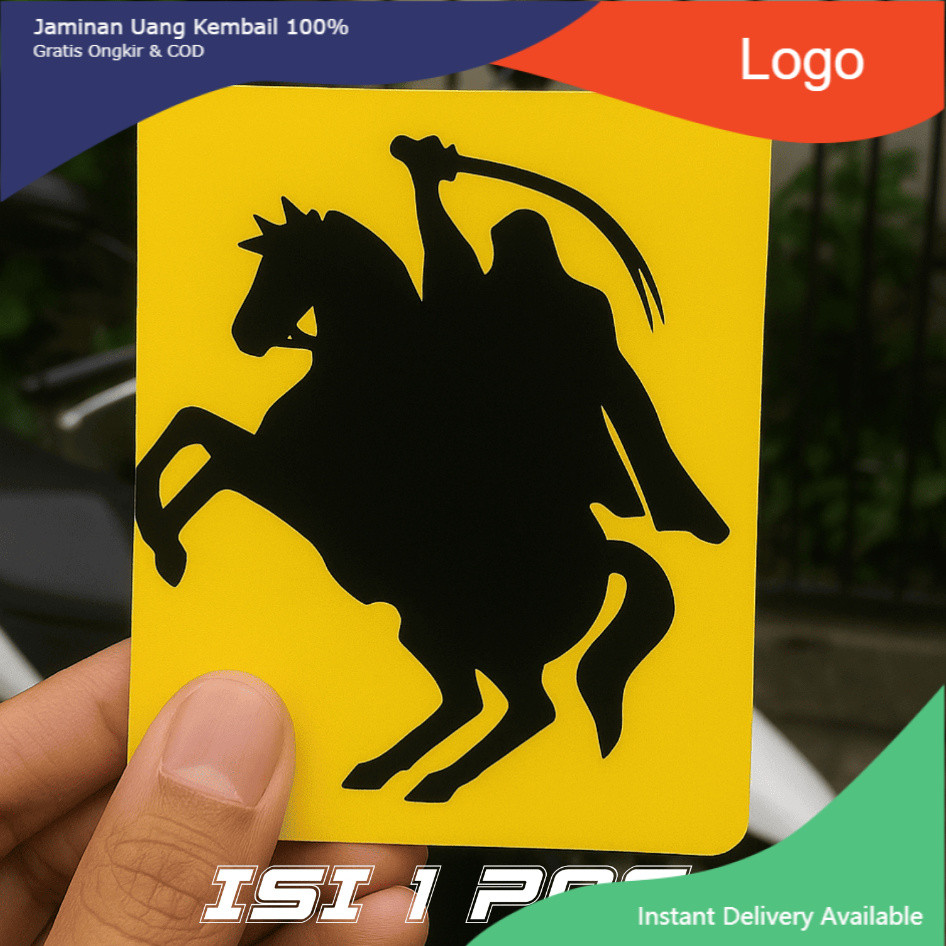 Stiker Knight Cavalery Asukan Berkuda Cutting – Stiker Ksatria Berkuda Mobil Motor Vinyl Premium