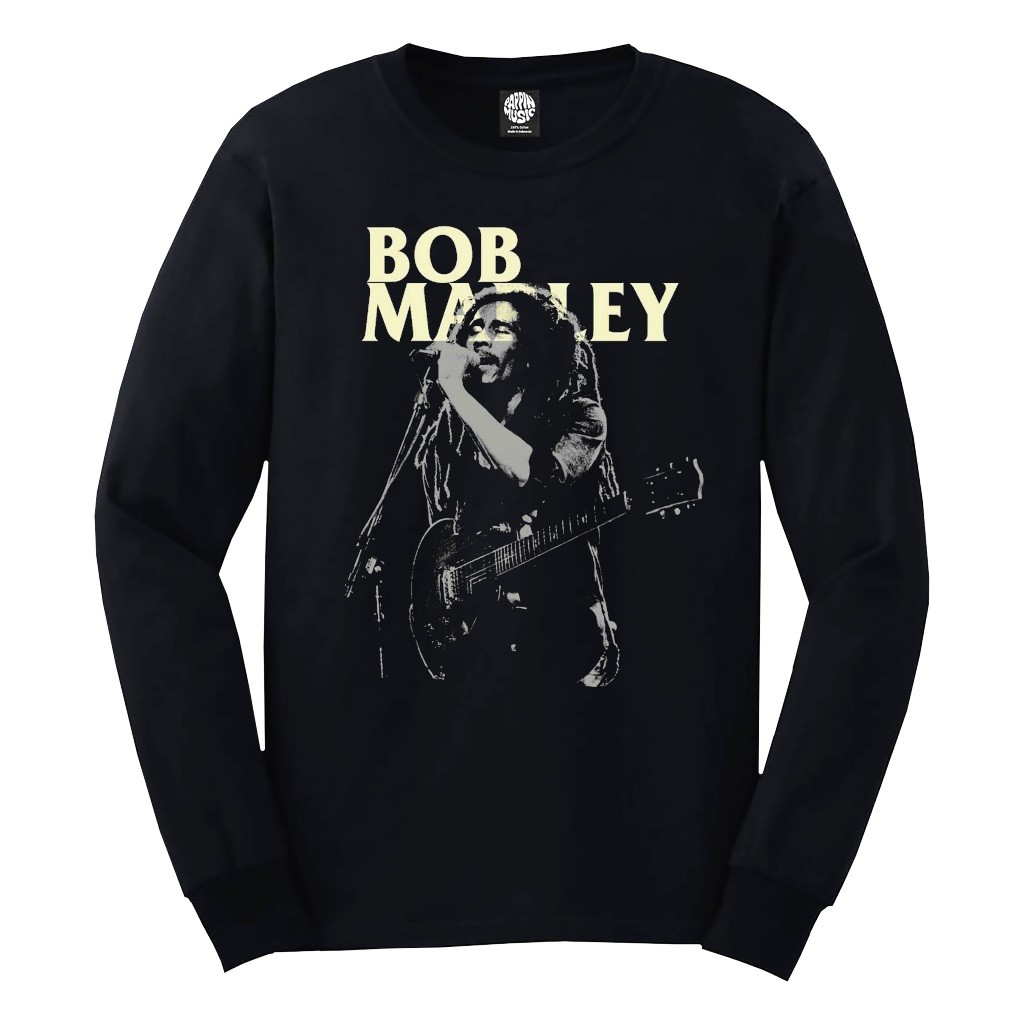KAOS BAND BEST QUALITY, KAOS MUSIK, KAOS BOB MARLEY LENGAN PANJANG --PLASTISOL--