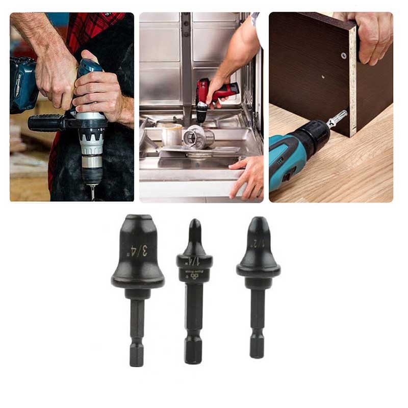 Swaging Tool Air Conditioning Expander Mata Bor Pembesar Pipa Tembaga AC Flaring Tool Baja Hitam