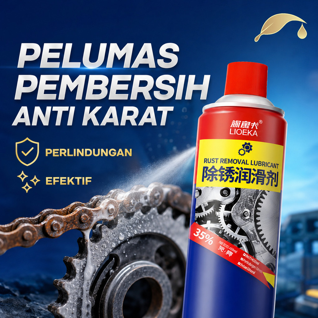 [Semprotan Penghilang Karat] Semprotan Pembersih Pelumas Anti Karat | Penghilang Karat Rantai Serbag