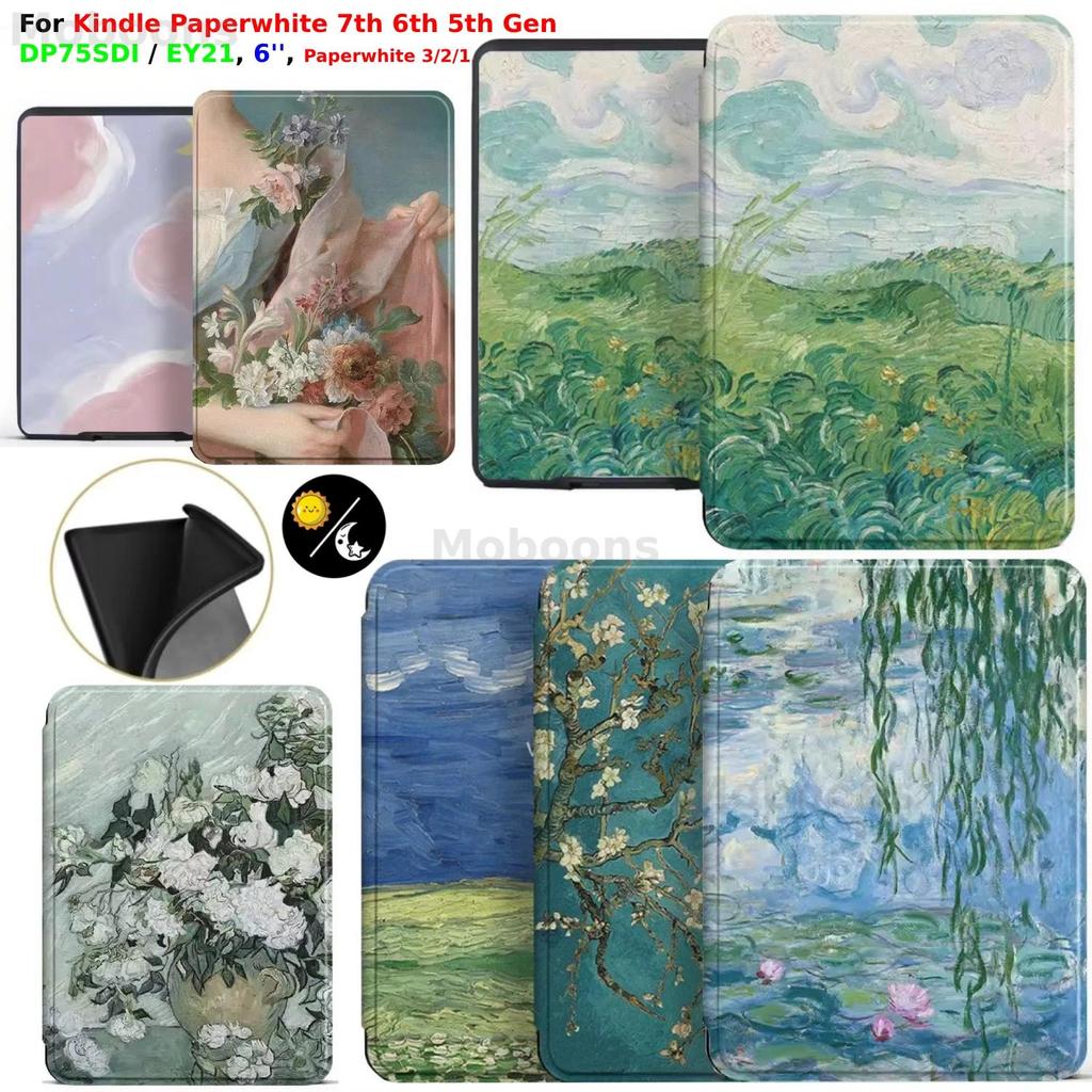 For Kindle Paperwhite 7th 6th 5th Gen Case 6 DP75S EY21 Paperwhite 3 2 1 WakeSleep Soft Cover Soft K