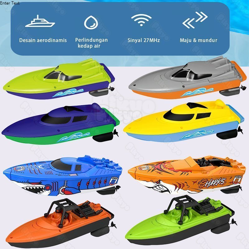 NEW  PIKYO Kapal Remote Control 27MHZ Ukuran Besar 3 Fungsi High Speed Yacht Mainan Anak Perahu