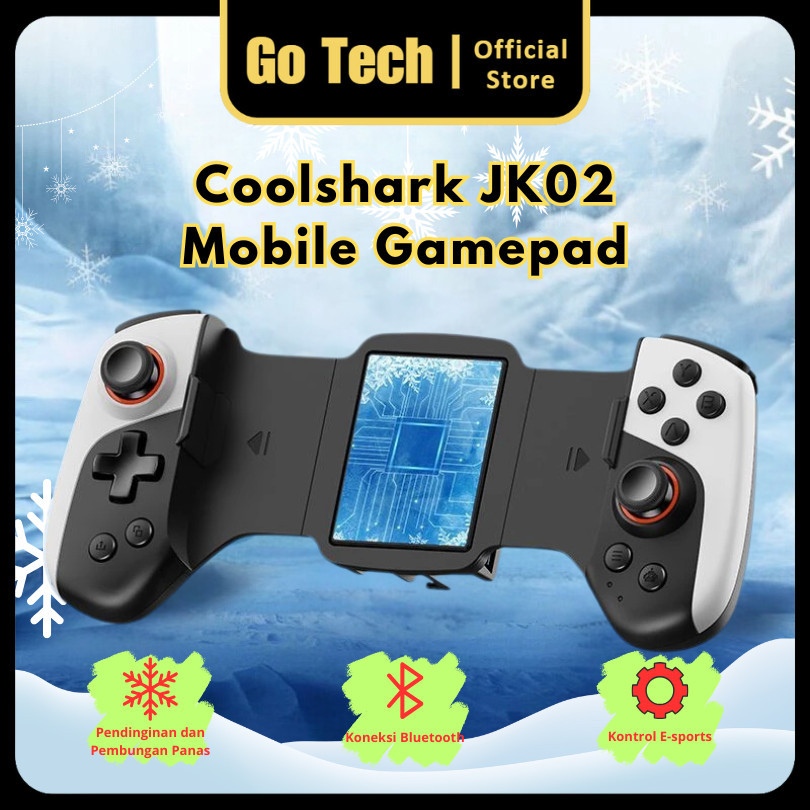 Bermain || Go Tech - 100%original Coolshark  jk02 Mobile Gamepad Controller Professional Pubg Genshi