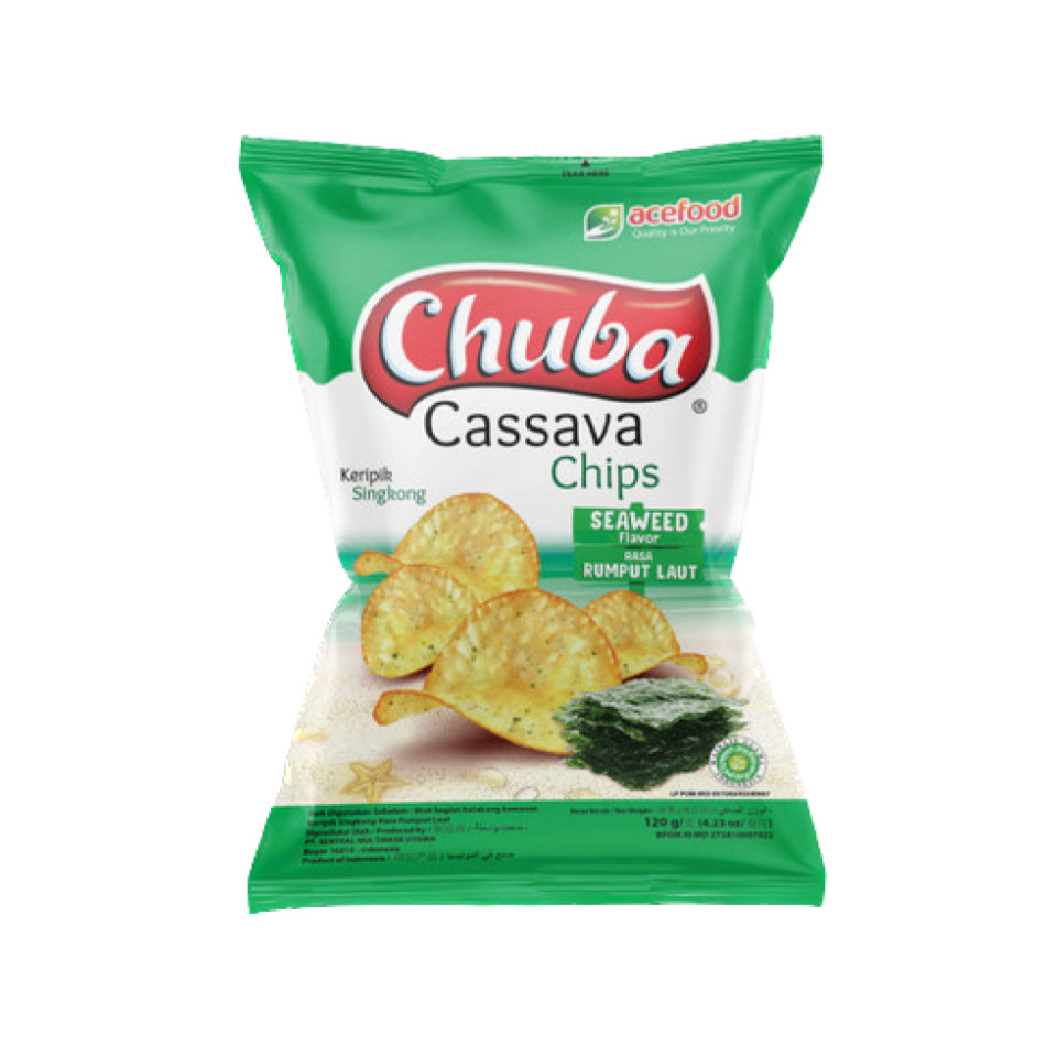 Chuba Cassava Chips 120 gr Seaweed
