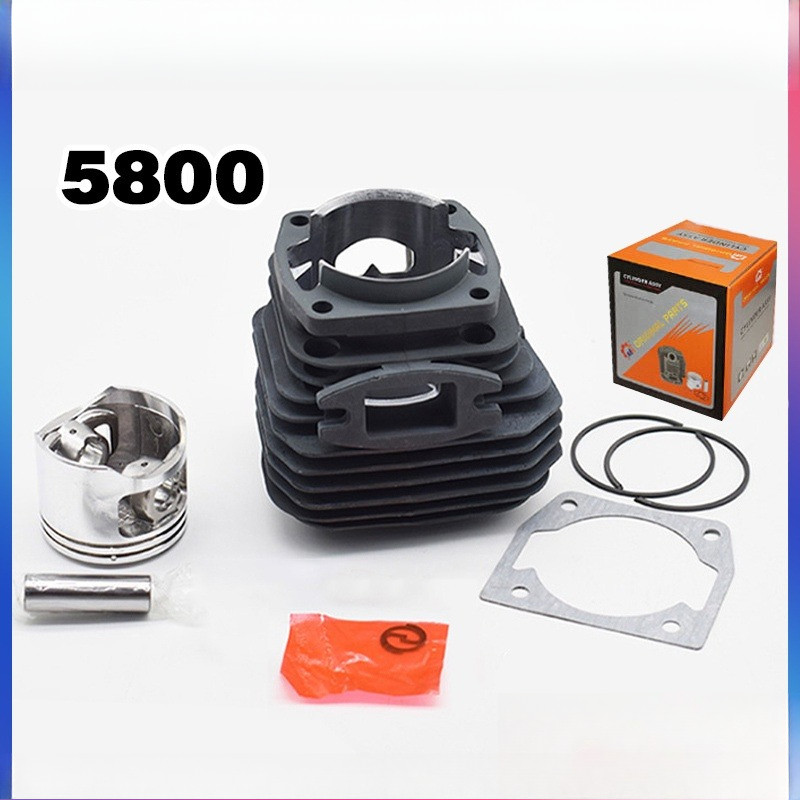 Cylinder Blok Assy Mesin Chain Saw 5800 Boring Senso Kecil 45mm Komplit Silinder Blok Sinso Mini