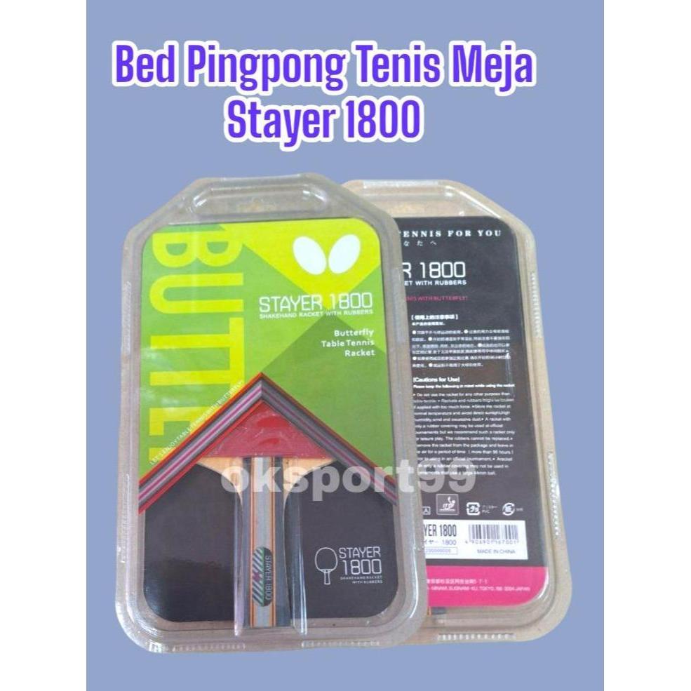 Bet Pingpong Tenis Meja Butterfly Stayer 1800