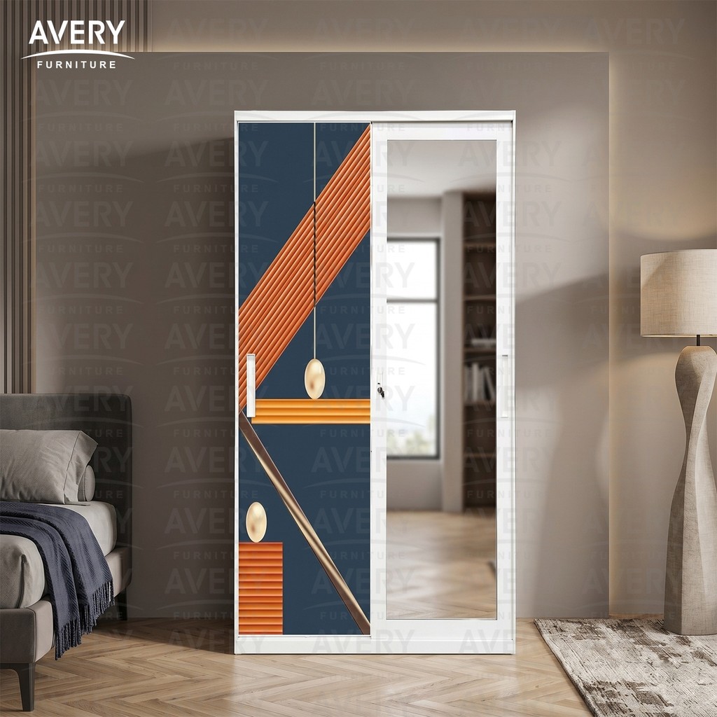 Avery - LXX-900SL -  Lemari Pakaian Besi 2 Pintu Sliding